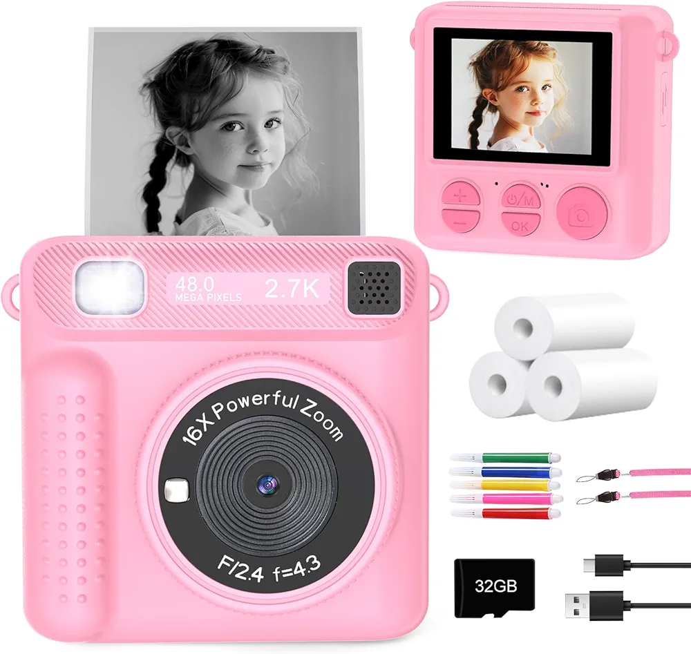 دوربین Instant Camera for Kids Pink
