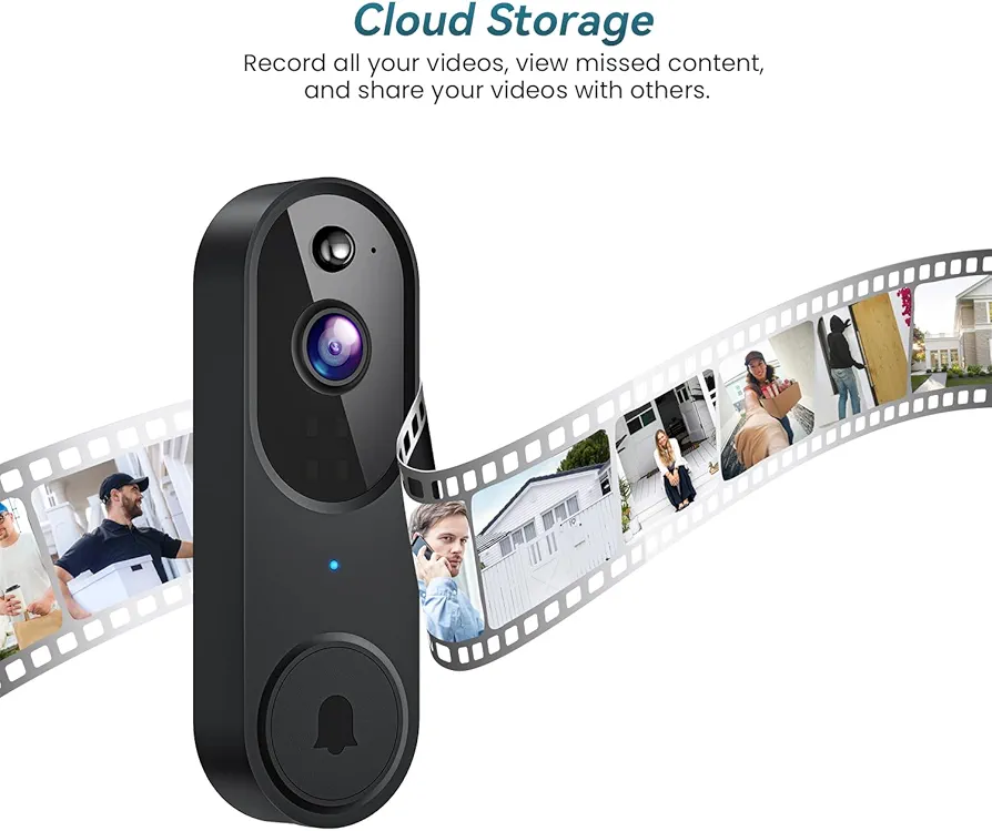 زنگ درب هوشمند بی‌سیم Doorbell Camera D5