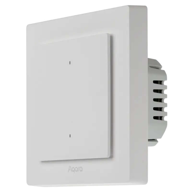 کلید هوشمند دیواری Aqara Light Switch H2 EU دو دکمه تک کانال (2 Buttons 1 Channel)