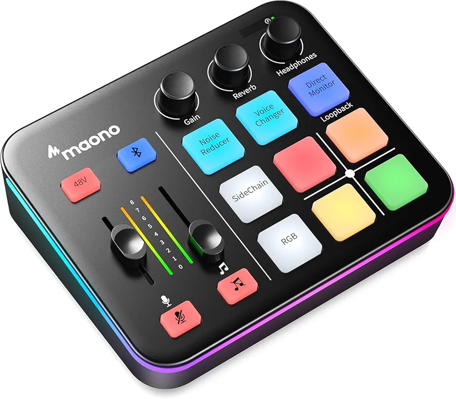 کارت صدا و میکسر گیمینگ MAONO MaonoCaster G1 NEO | رابط صوتی حرفه‌ای برای استریم و پادکست