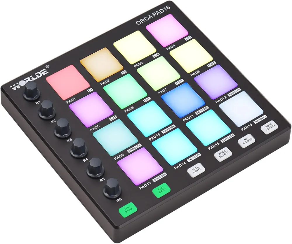 کنترلر MIDI پد 16 کلیدی USB | MIDI Pad Controller حرفه‌ای برای آهنگسازی و بیت‌سازی