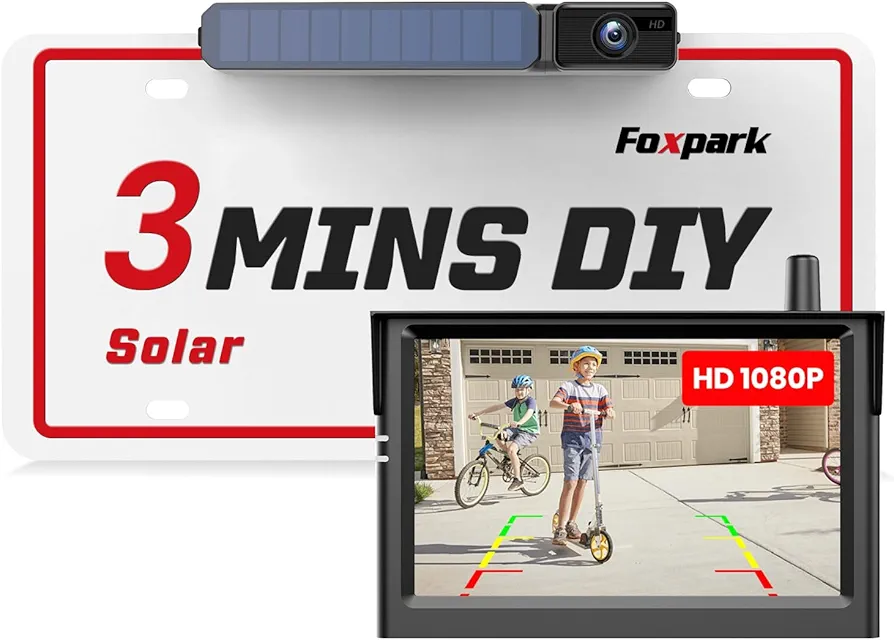 دوربین دنده عقب بی‌سیم Foxpark با مانیتور 5 اینچی HD