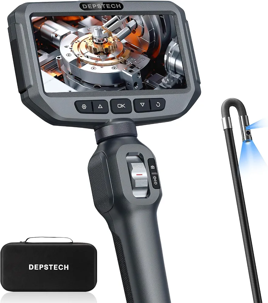 دوربین آندوسکوپی صنعتی DEPSTECH DS630DL | آندوسکوپ مفصلی دو لنزه با صفحه‌نمایش 5 اینچی