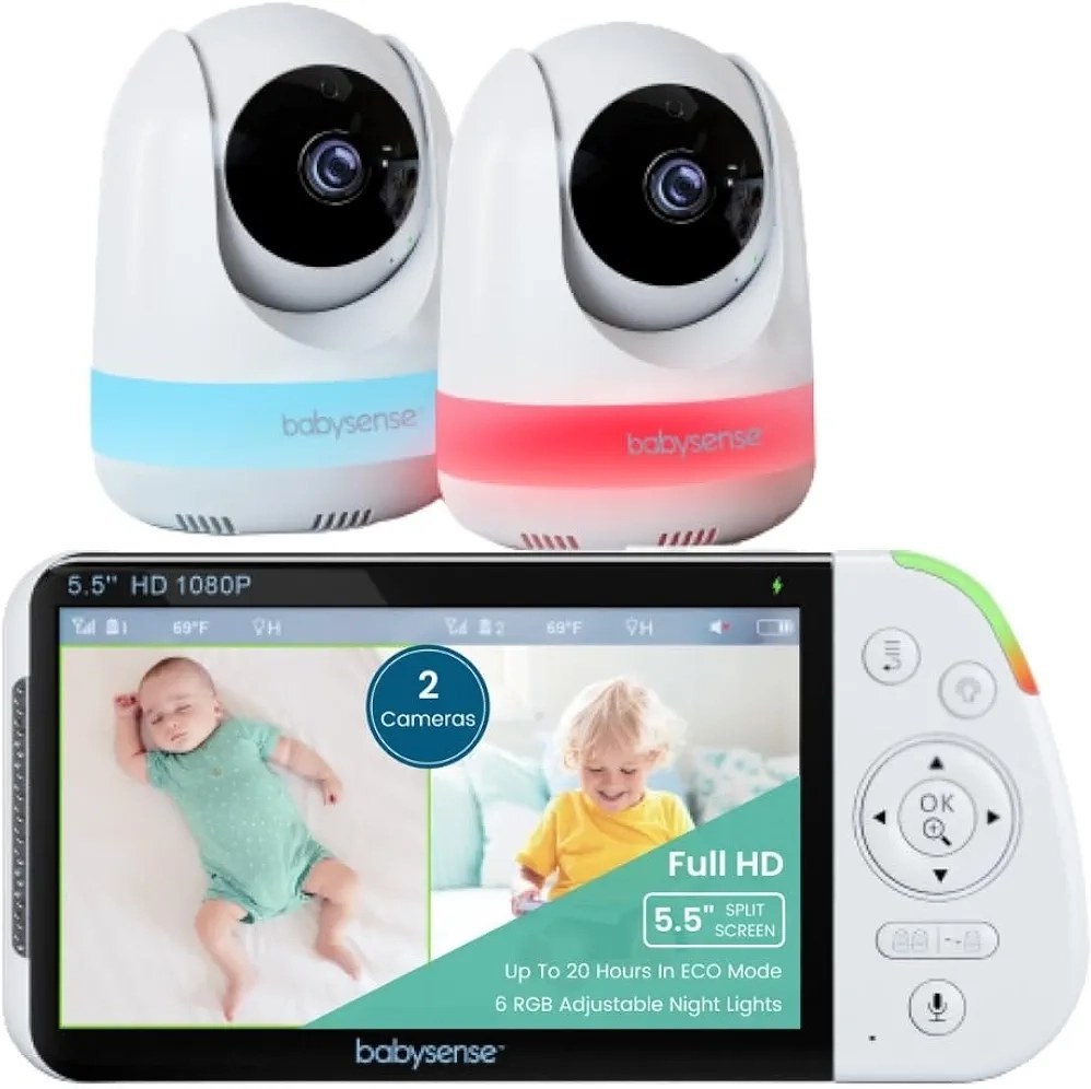 دوربین و مانیتور کودک Babysense MaxView Pro | مانیتور هوشمند Full HD با نمایشگر ۵.۵ اینچی و اتصال امن