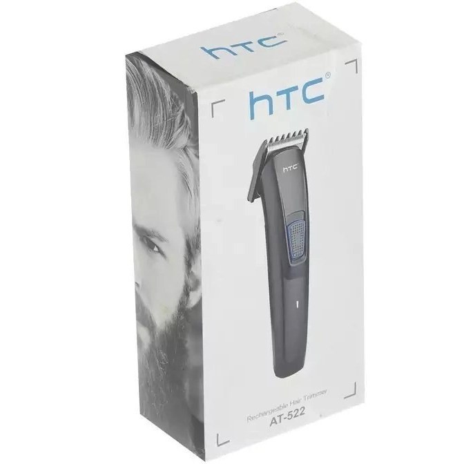 ماشین اصلاح موی سر و صورت HTC AT-522 | موزر شارژی حرفه‌ای با تیغه استیل ضدزنگ