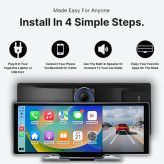 مانیتور هوشمند خودرو مدل A301 با نمایشگر ۹ اینچی، CarPlay و Android Auto بیسیم