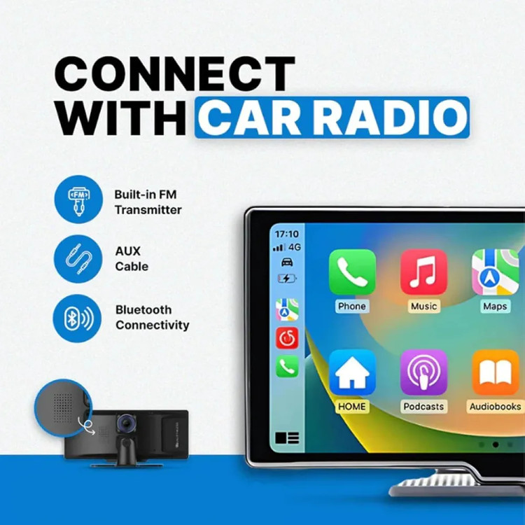 مانیتور هوشمند خودرو مدل A301 با نمایشگر ۹ اینچی، CarPlay و Android Auto بیسیم